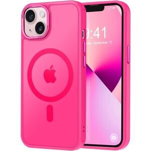 Hot Pink Thomo Strong Magnetic Case for iPhone 15 Pro Compatible with Magsafe